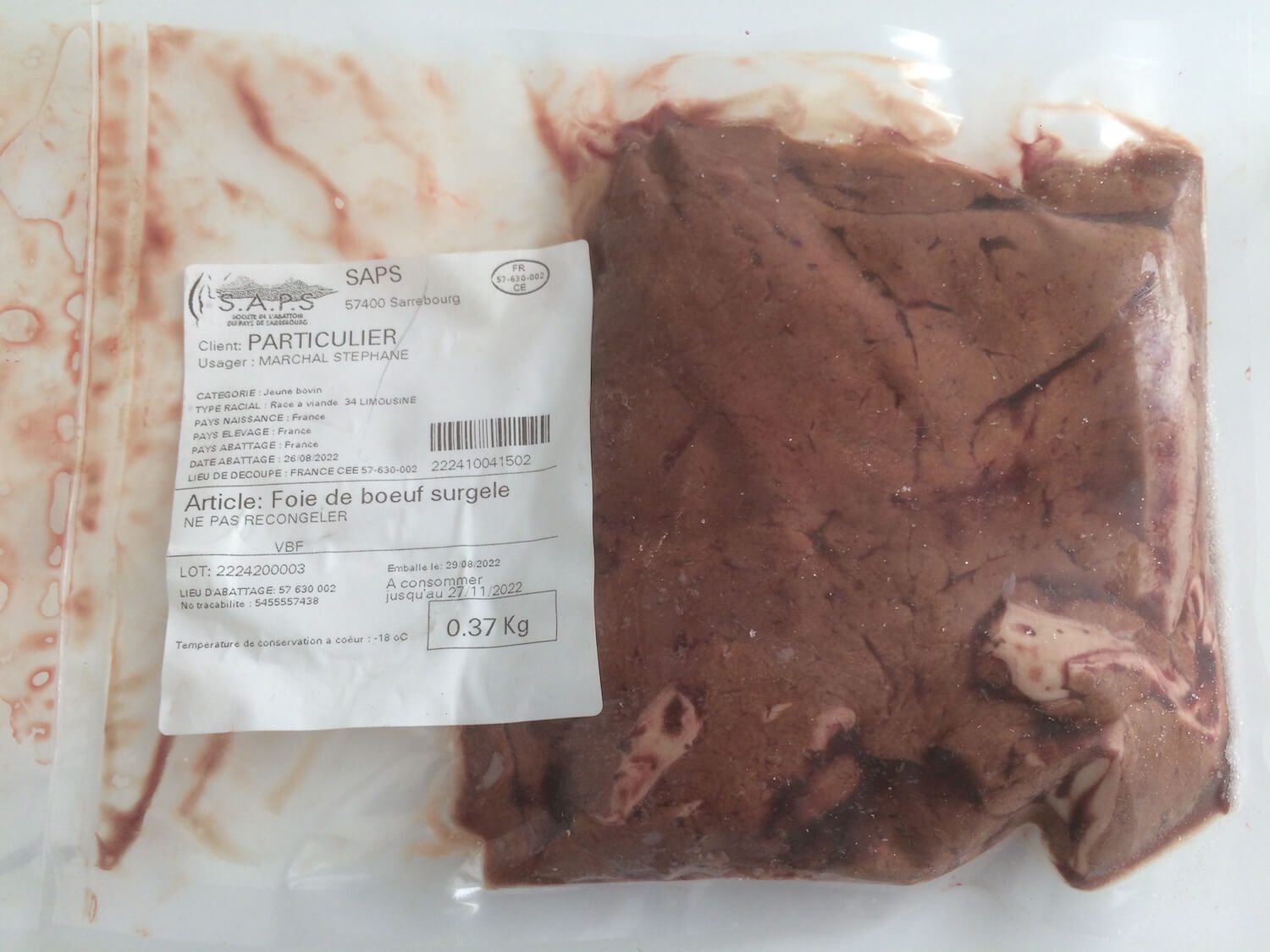 Foie de bœuf